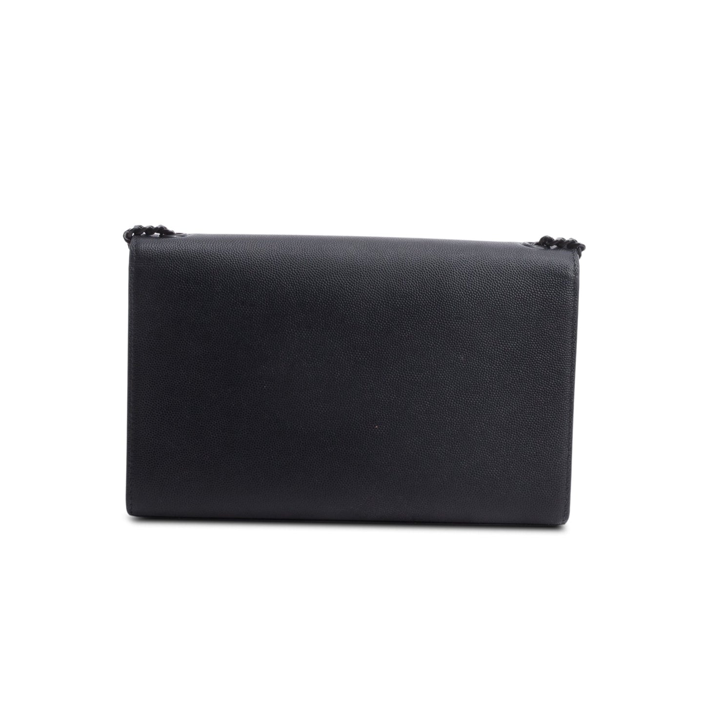 Saint Laurent 2020 So Black Grain De Poudre Leather Medium Kate Bag