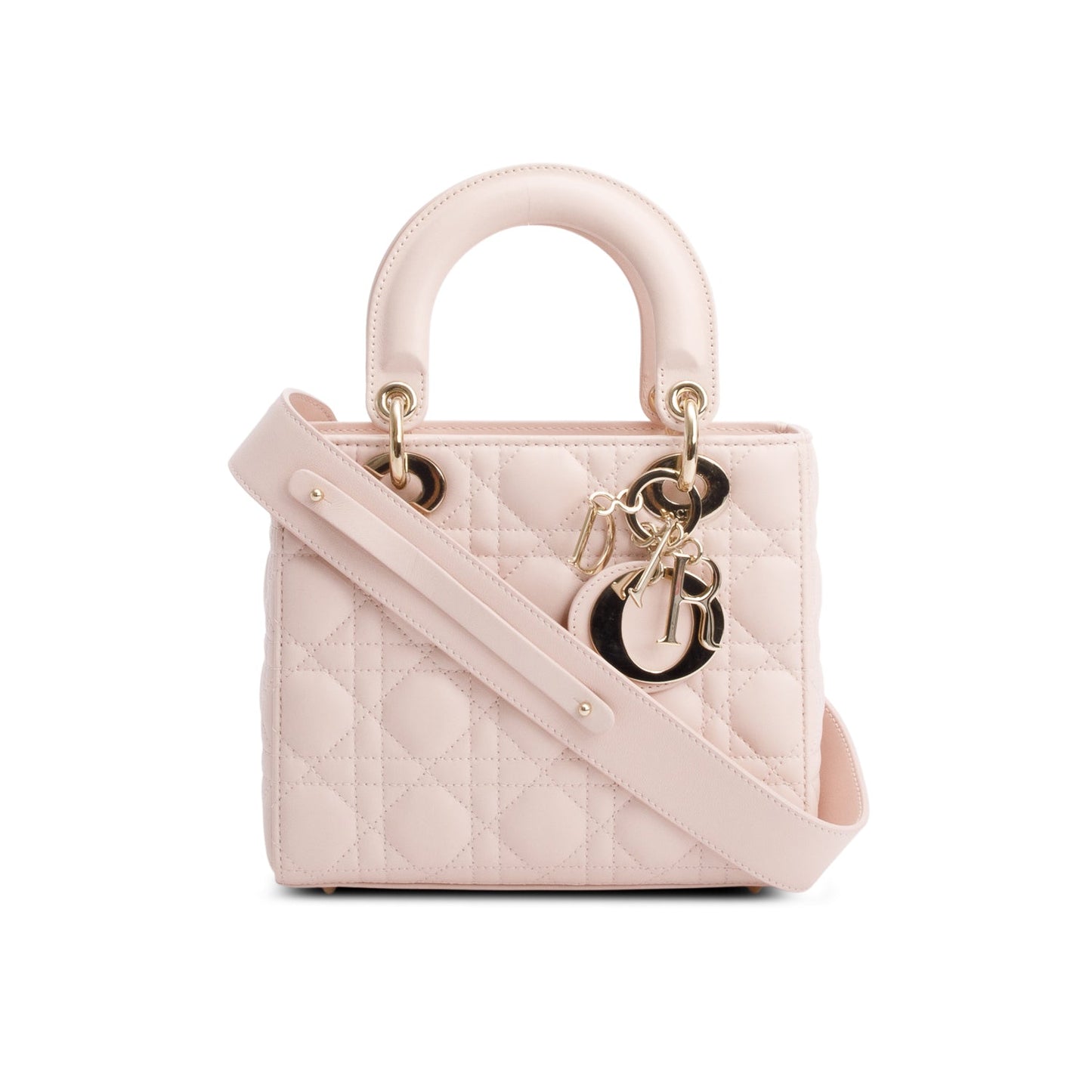 Christian Dior 2026 Pink Cannage Lambskin Leather Small Lady Dior Bag