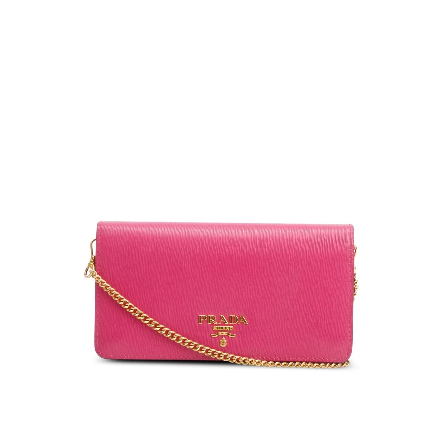 Prada Pink Vitello Move Wallet on Chain