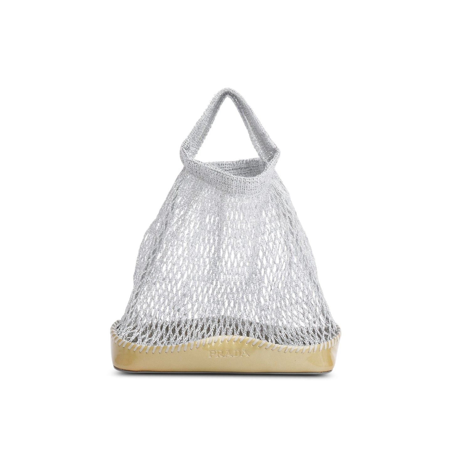 Prada Silver Mesh Mini Handle Bag