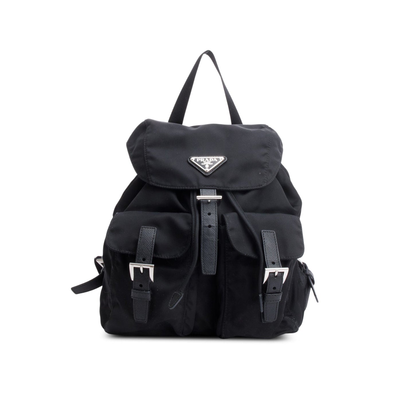Prada Black Re-Nylon Saffiano Small Backpack