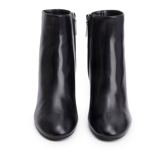 Saint Laurent Black Leather Lou Ankle Boots, Size 37