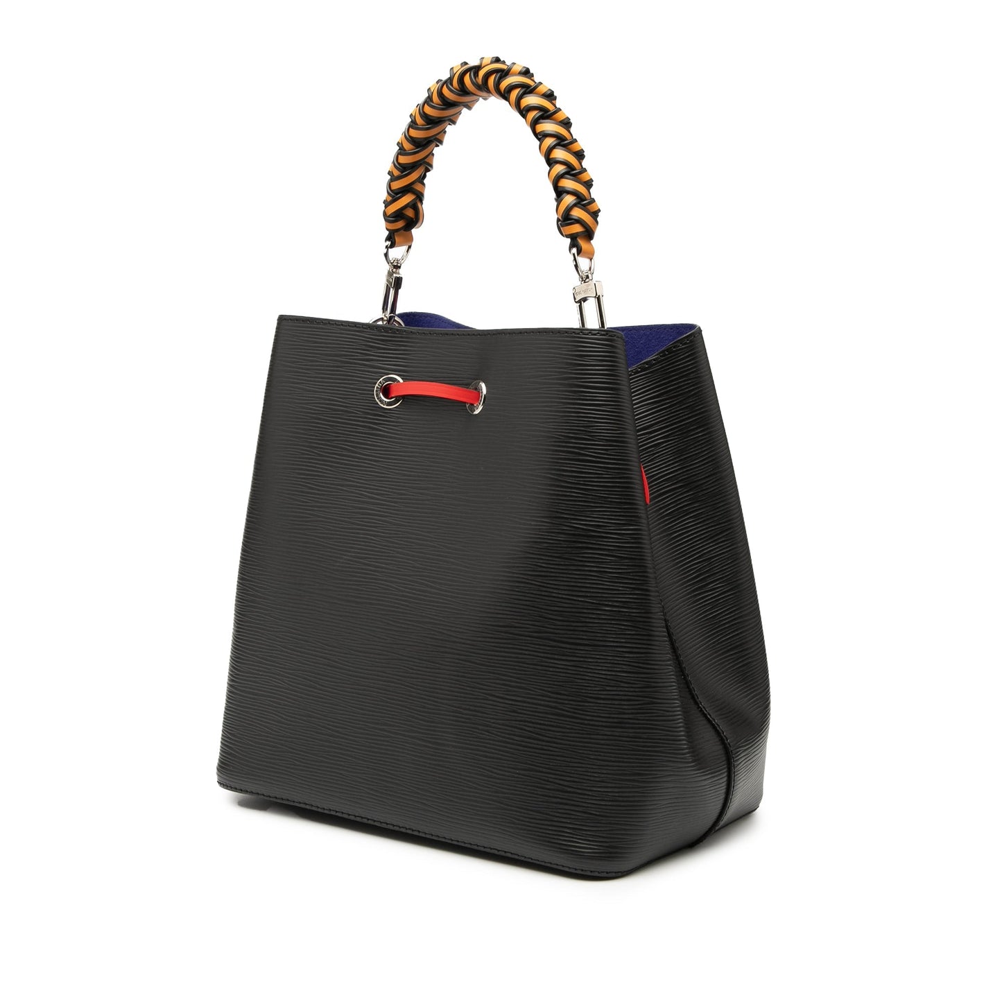 Black Louis Vuitton Epi Braided Neonoe MM Bucket Bag