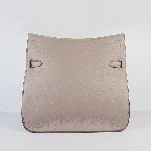 Luxury Hermes Leather Shoulder bag H6508 grey golden