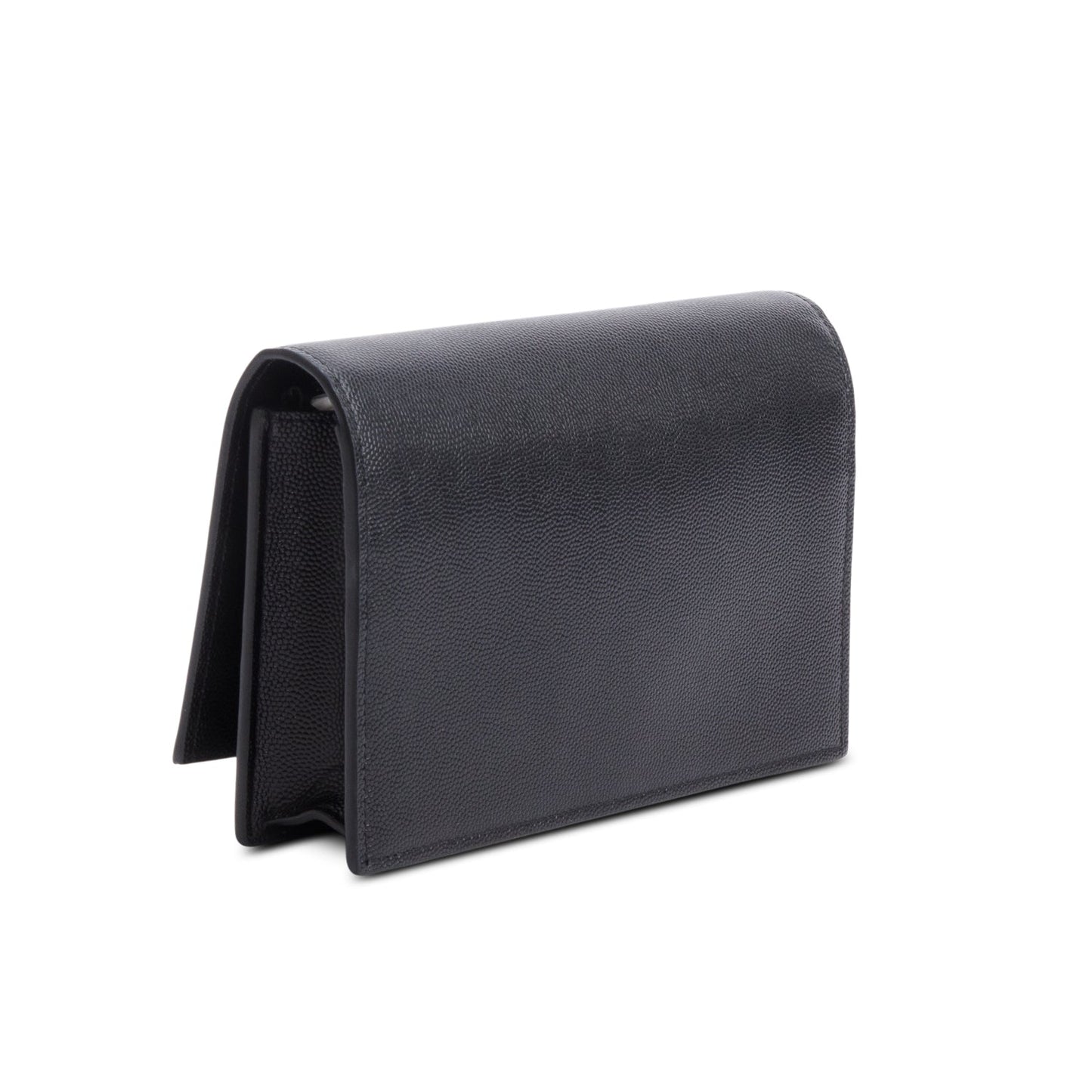 Saint Laurent Black Leather Kate Tassel Wallet on Chain