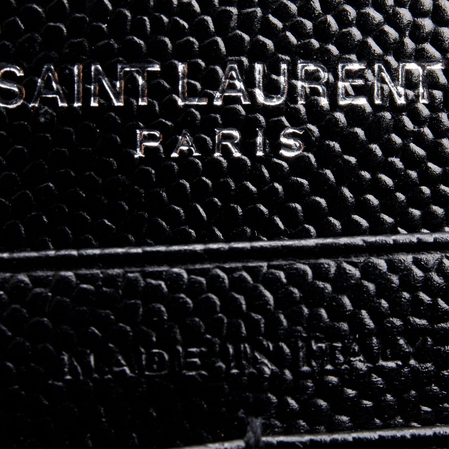 Saint Laurent Black Leather Kate Tassel Wallet on Chain