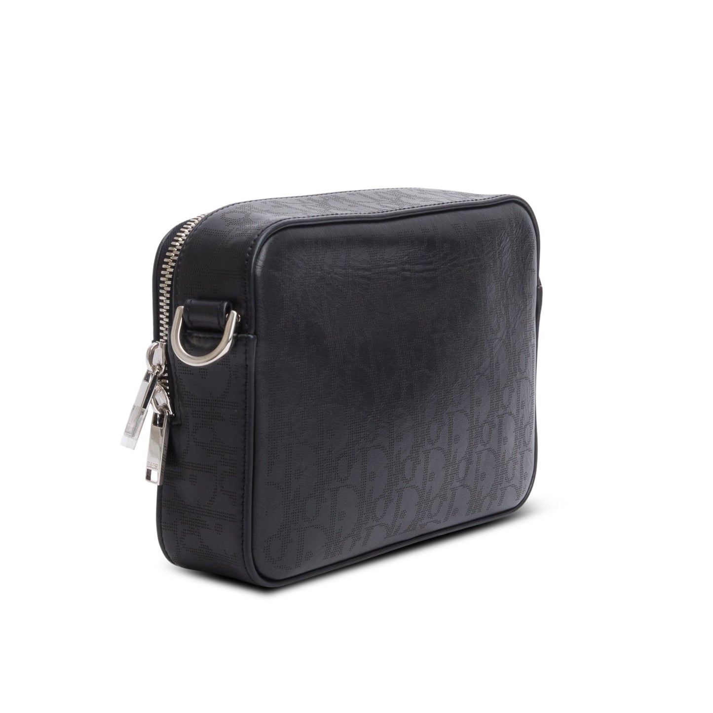Christian Dior 2022 Black Oblique Galaxy Leather Safari Messenger Pouch