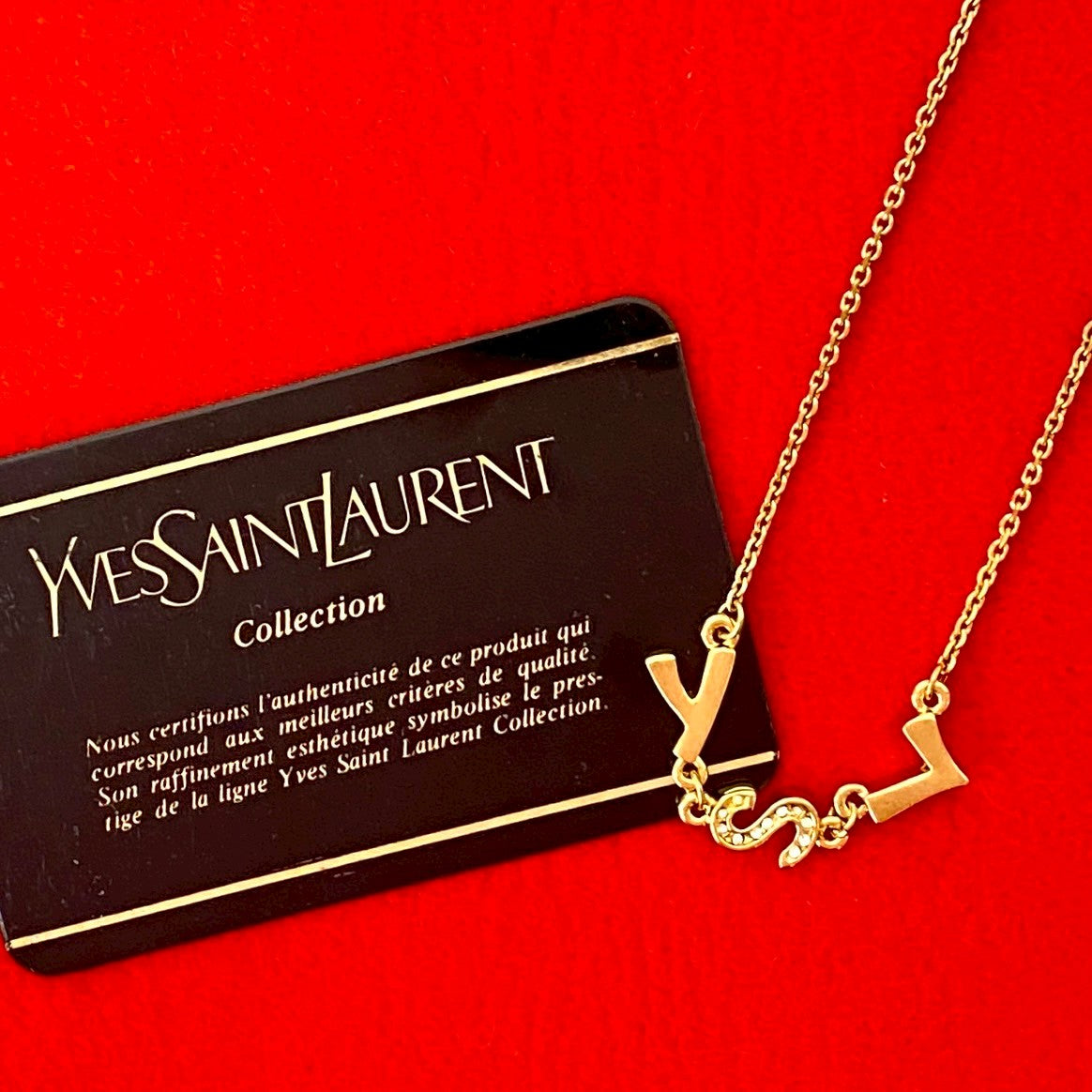 YVES SAINT LAURENT Necklace Gold Plated gold