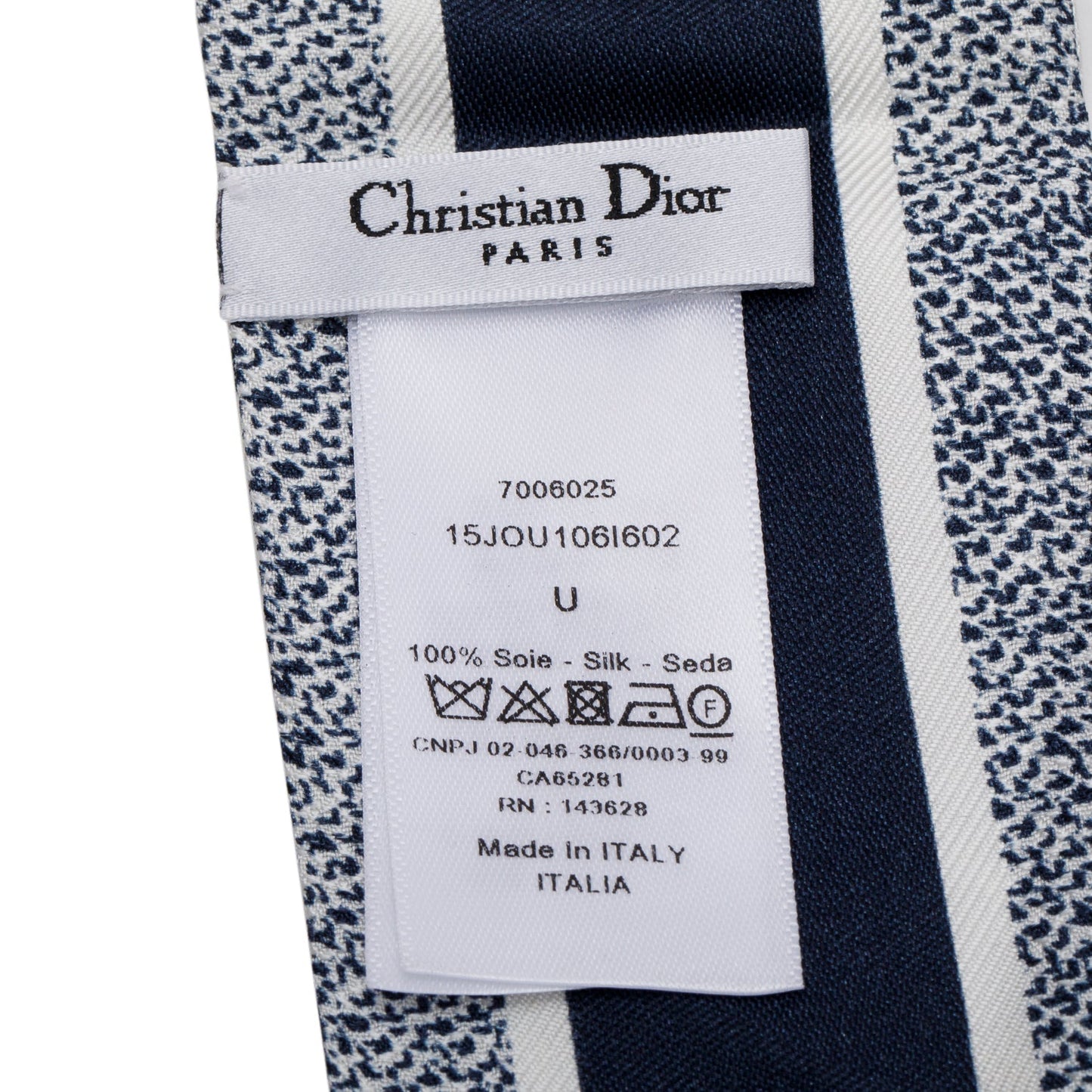 Christian Dior Navy Toile de Jouy Sauvage Mitzah Scarf