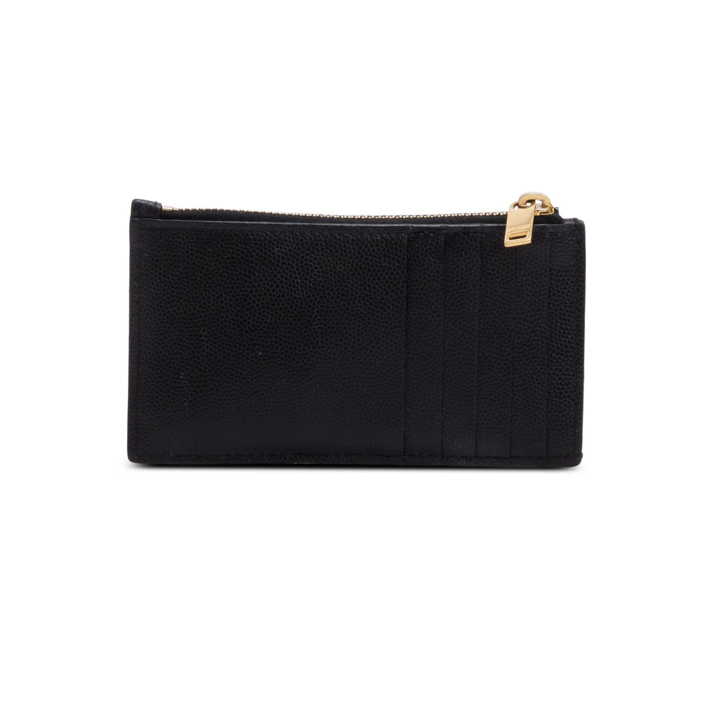 Saint Laurent 2021 Black Matelasse Grain De Poudre Fragments Card Case