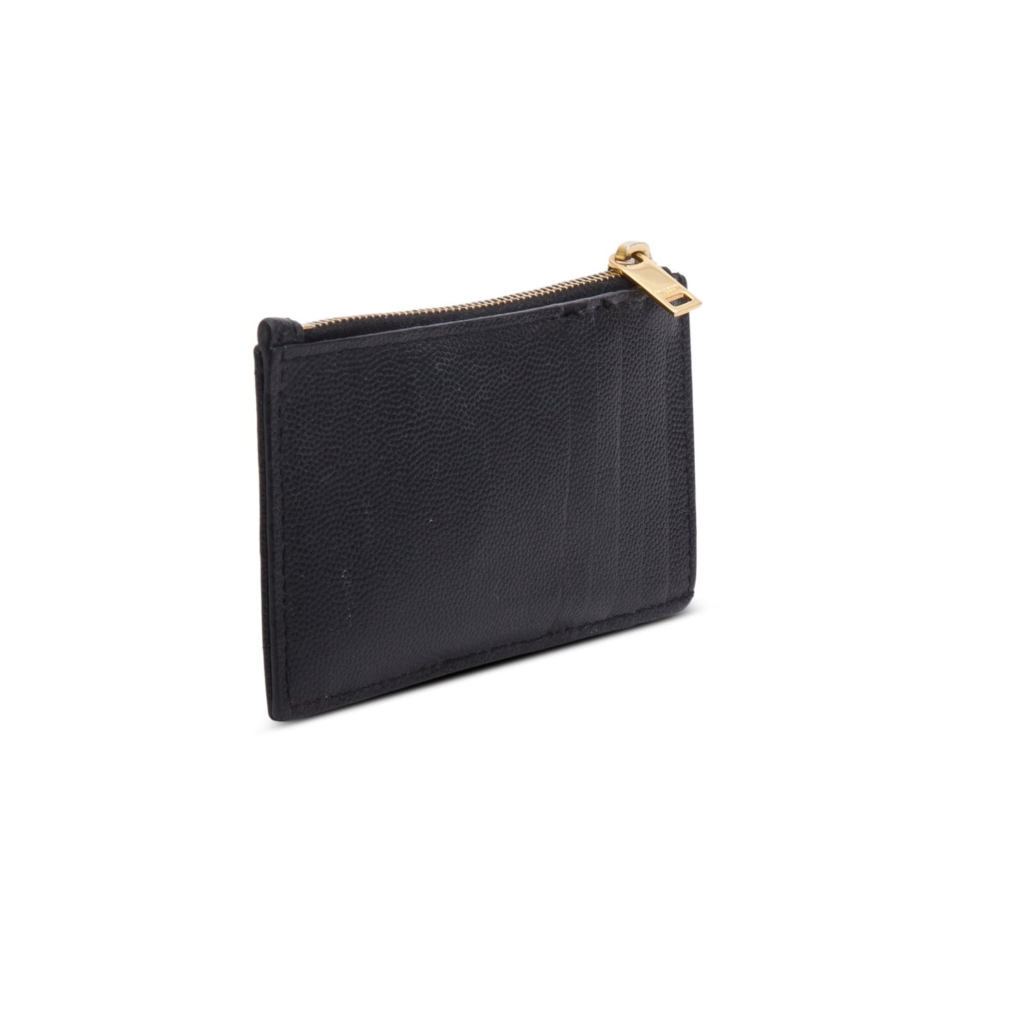Saint Laurent 2021 Black Matelasse Grain De Poudre Fragments Card Case