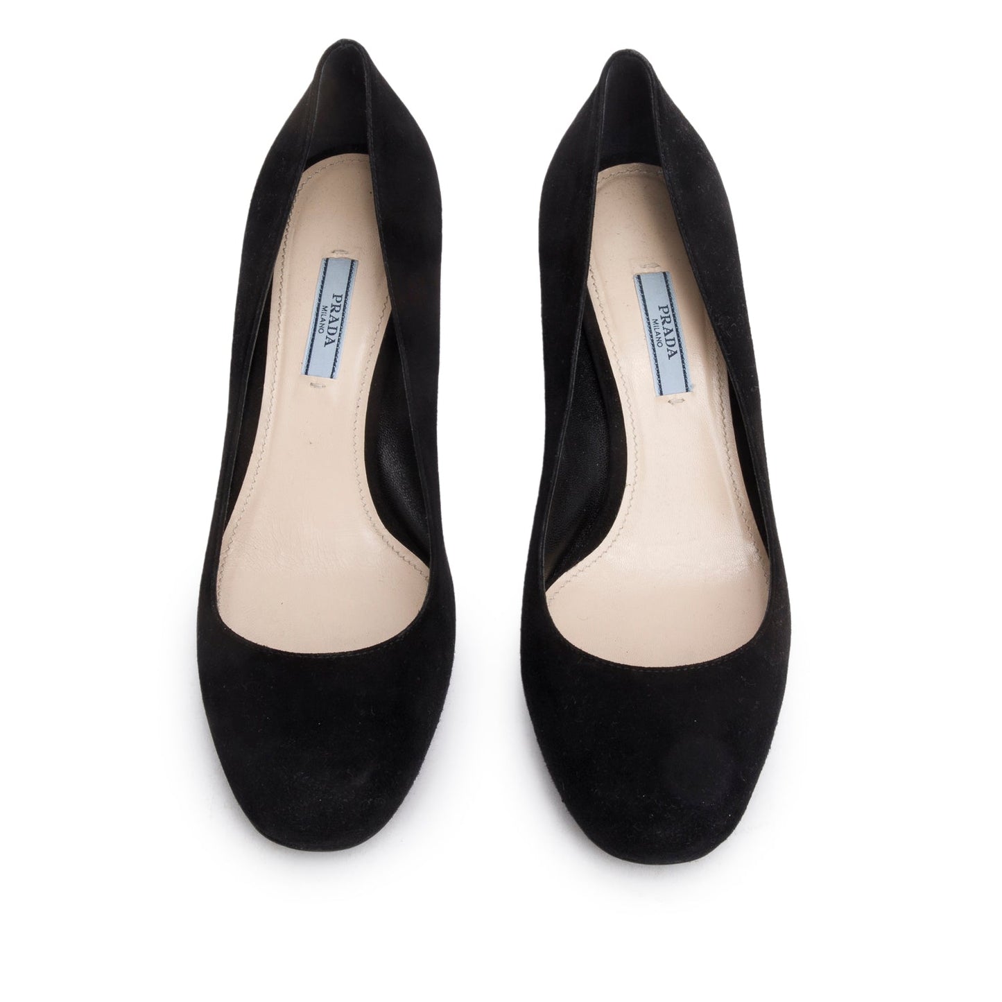 Prada Black Suede Pumps, Size 40