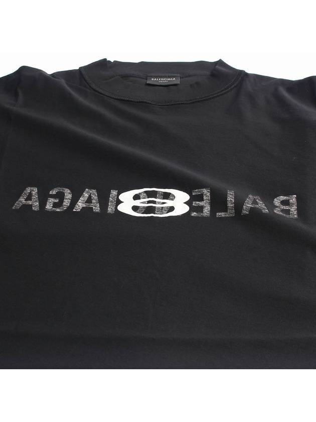 Luxury Balenciaga Trending 2026 Logo Print Short Sleeve T-Shirt Black
