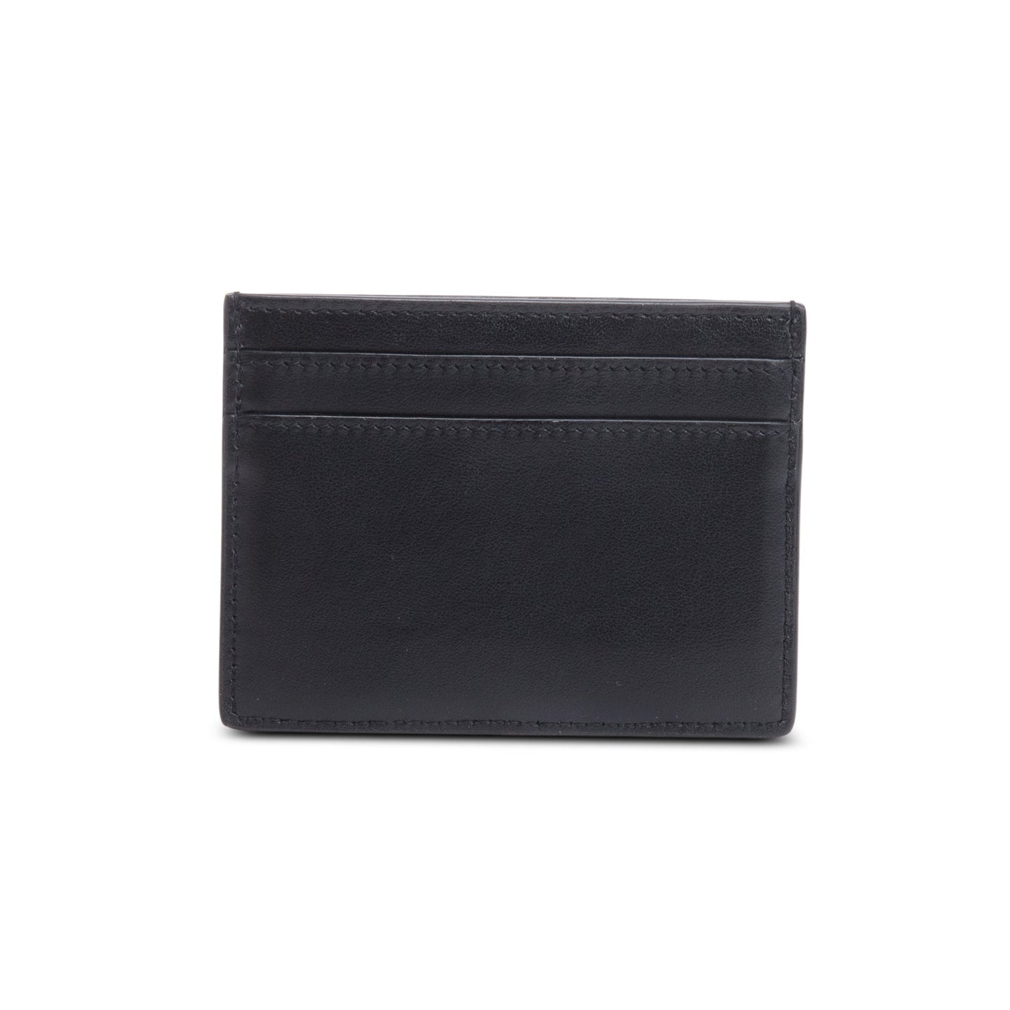 Saint Laurent Black Leather Studded Card Holder
