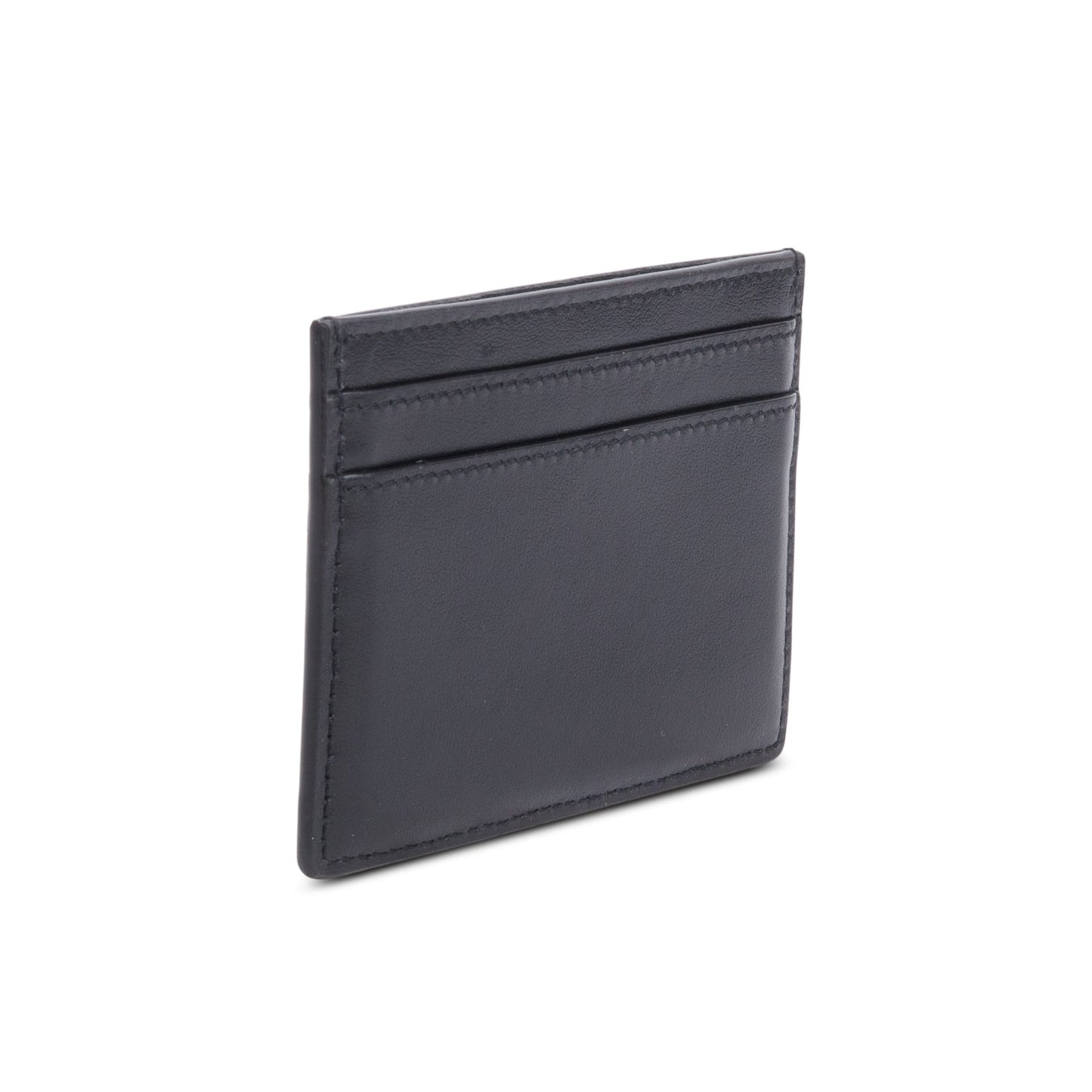 Saint Laurent Black Leather Studded Card Holder
