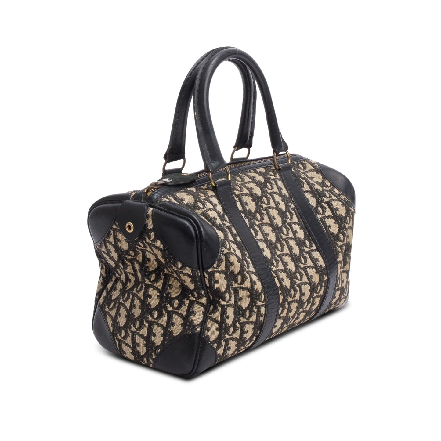 Christian Dior Navy Diorissimo Small Boston Bag