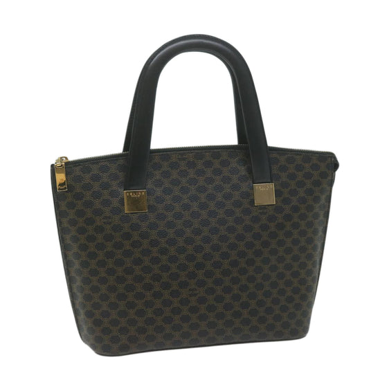 Luxury CELINE Macadam Canvas Hand Bag PVC Brown Black  64963