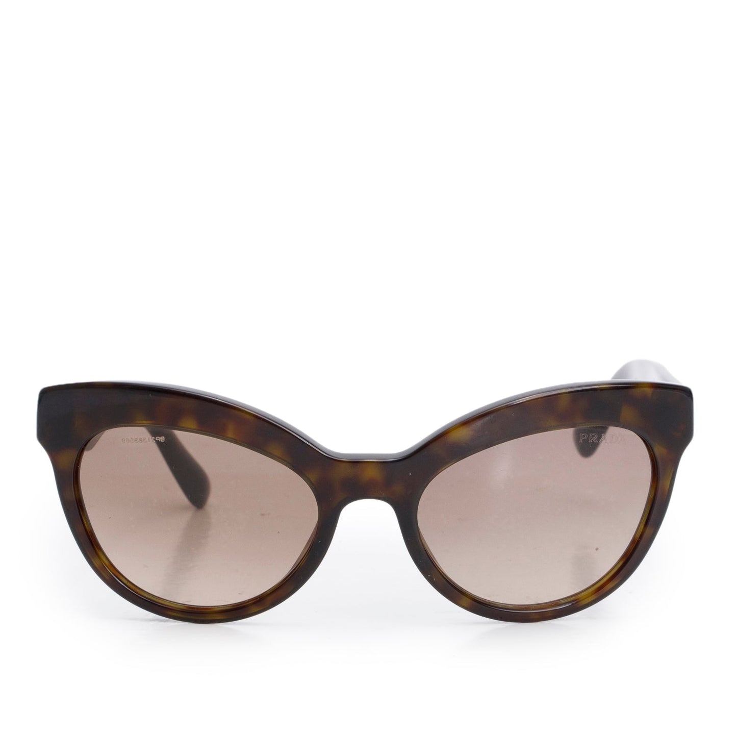 Prada SPR 23Q Brown Tortoise Acetate Havana Cat Eye Sunglasses