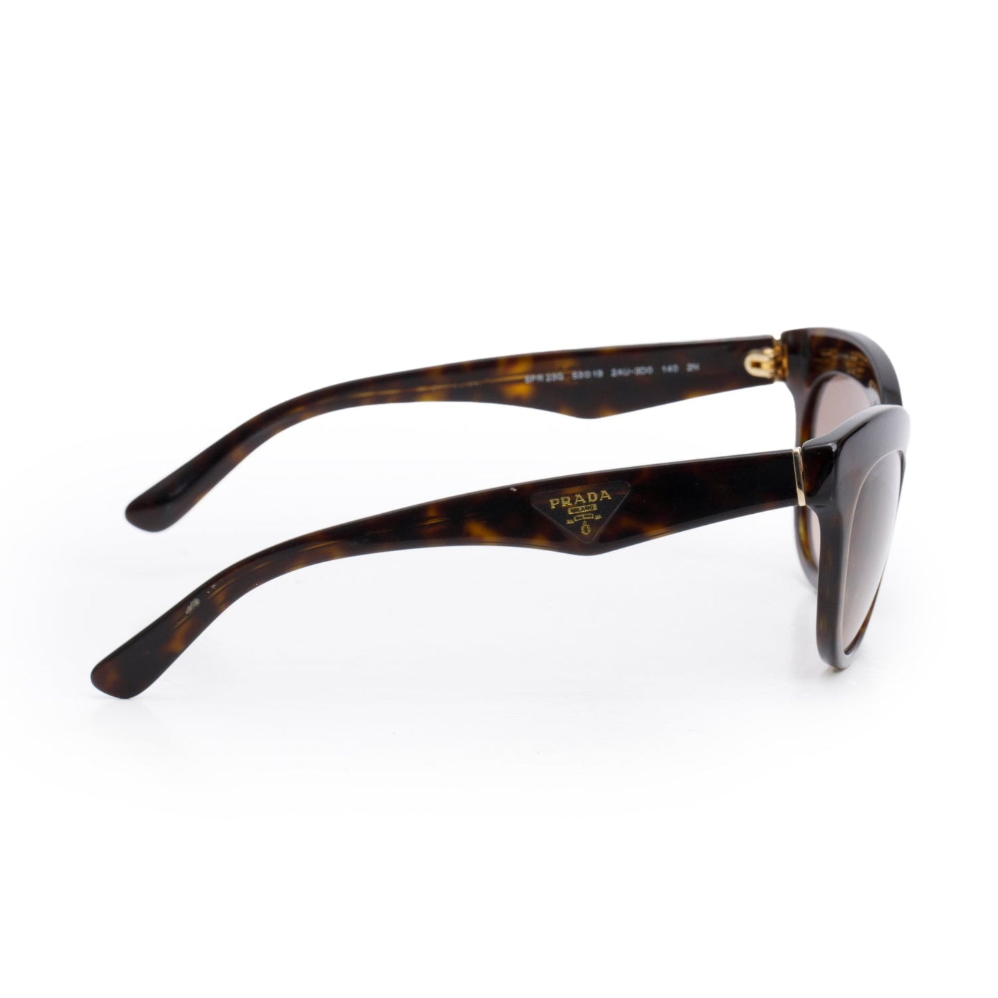 Prada SPR 23Q Brown Tortoise Acetate Havana Cat Eye Sunglasses