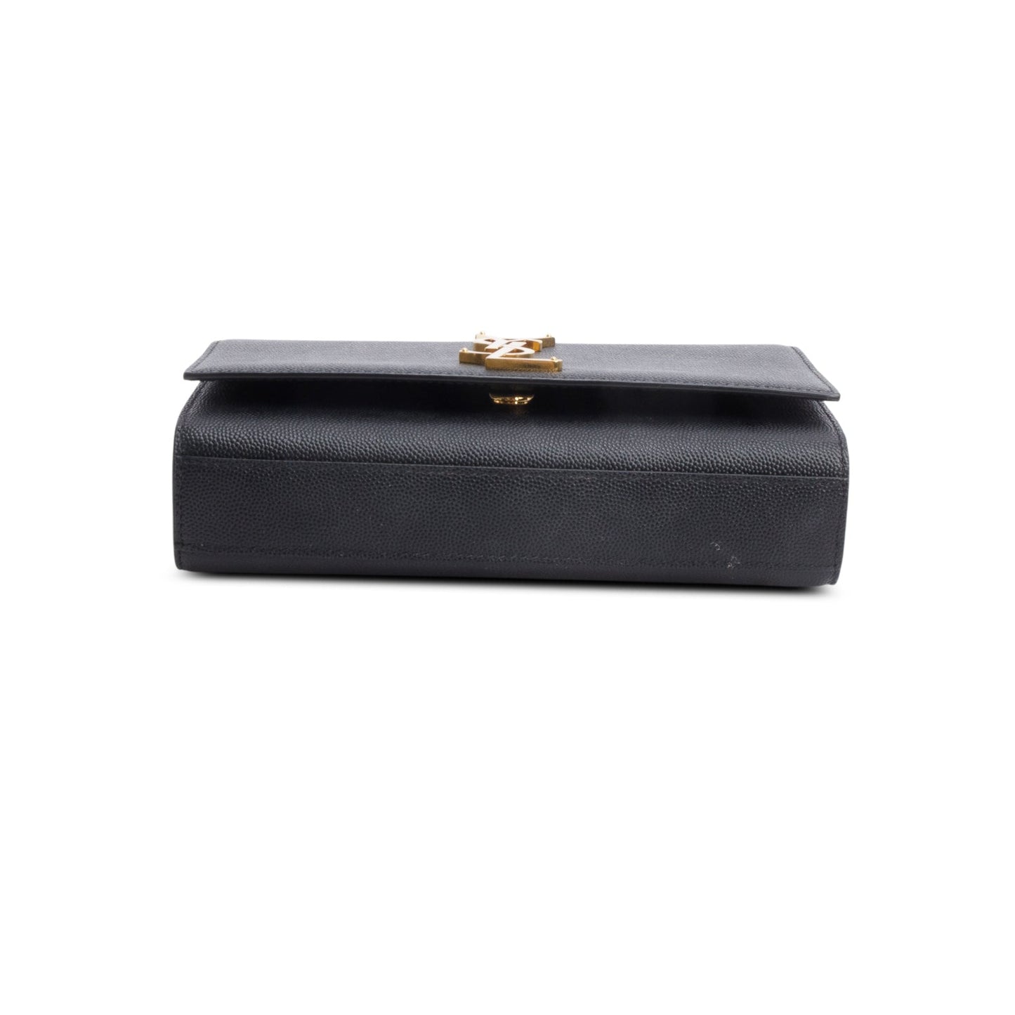 Saint Laurent 2024 Black Grain De Poudre Small Kate Chain Bag