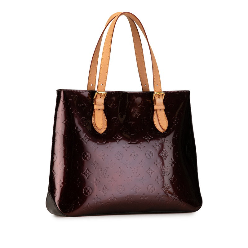 Louis Vuitton Monogram Vernis Blendwood Tote Bag M91994 Amarant Pearl Patent Leather Louis Vuitton