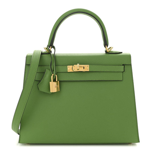 Hermes Epsom Kelly Sellier 25 Vert Yucca