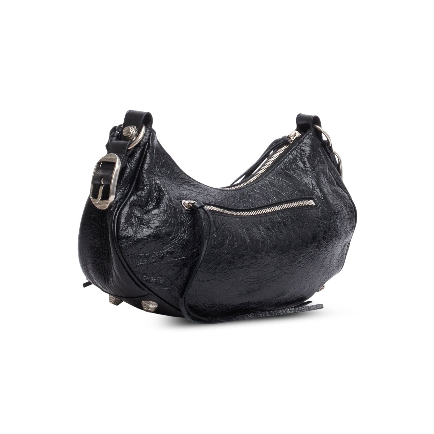 Balenciaga Black Arena Leather Le Cagole Small Shoulder Bag