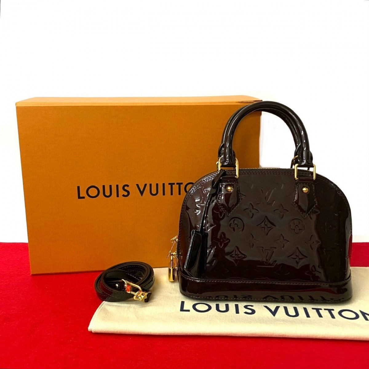 LOUIS VUITTON Shoulder Bag Monogram Vernis wine-red Monogram Vernis Alma BB