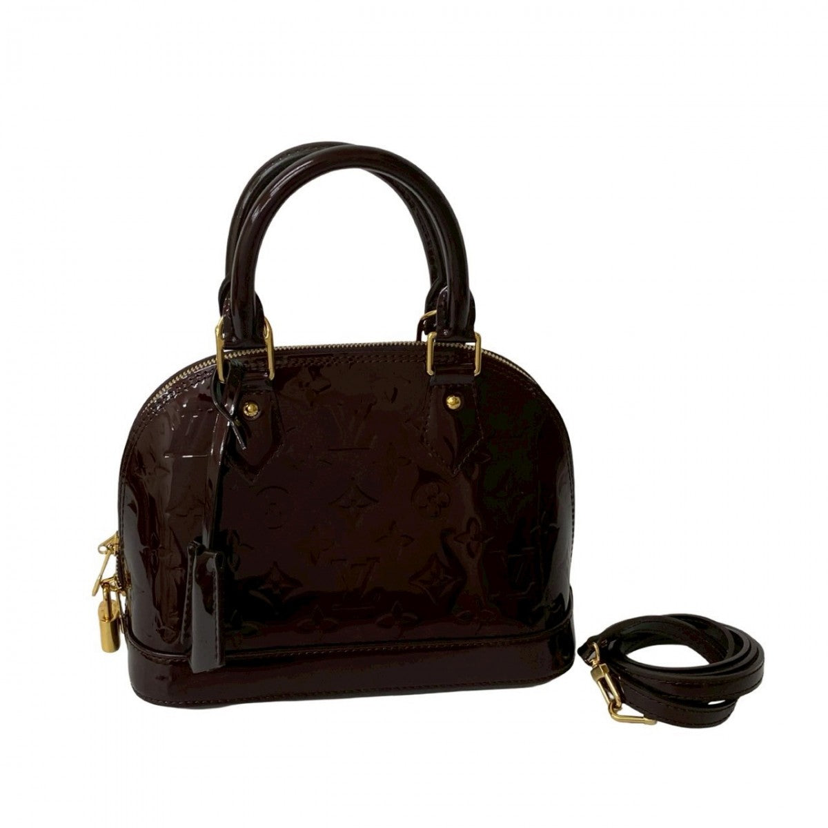 LOUIS VUITTON Shoulder Bag Monogram Vernis wine-red Monogram Vernis Alma BB