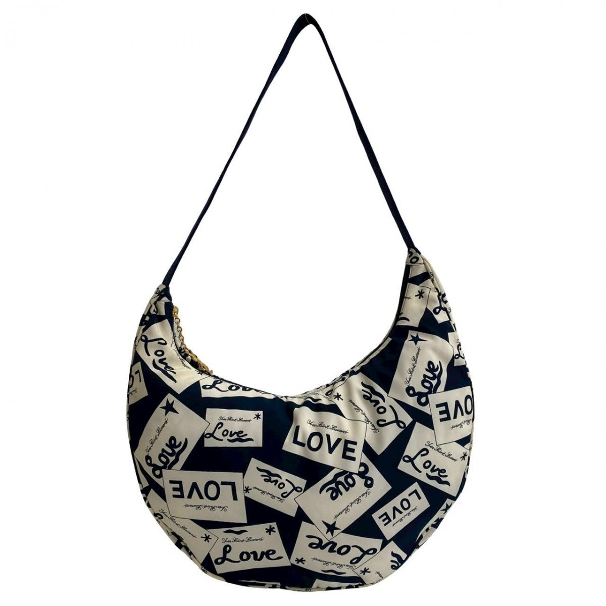 YVES SAINT LAURENT Shoulder Bag Nylon Navy