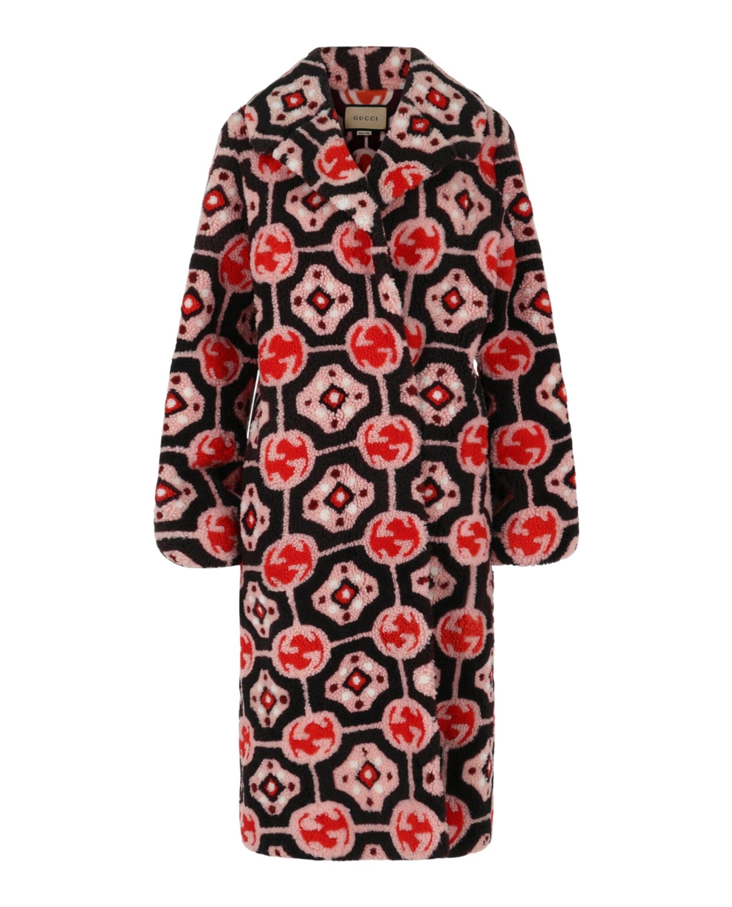 Gucci Womens Geo Printed Fur Coat