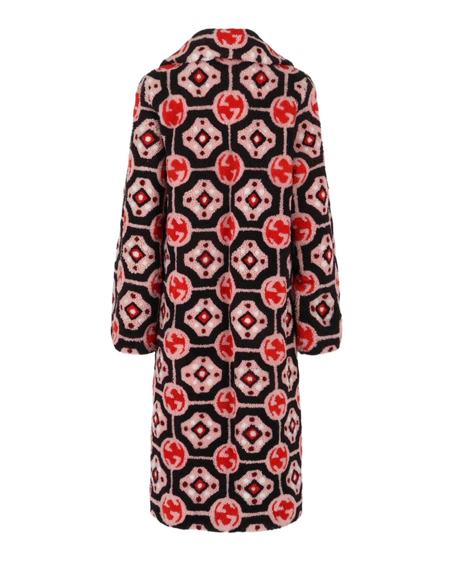 Gucci Womens Geo Printed Fur Coat