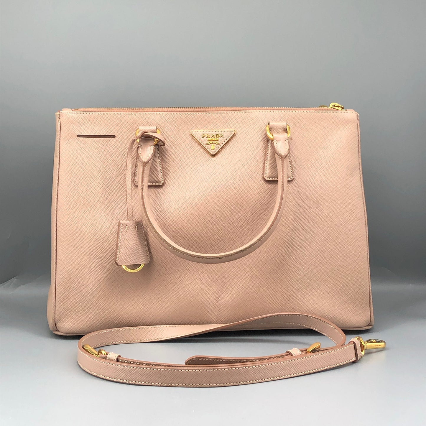 Prada Nude Saffiano Leather Galleria Large Tote Bag