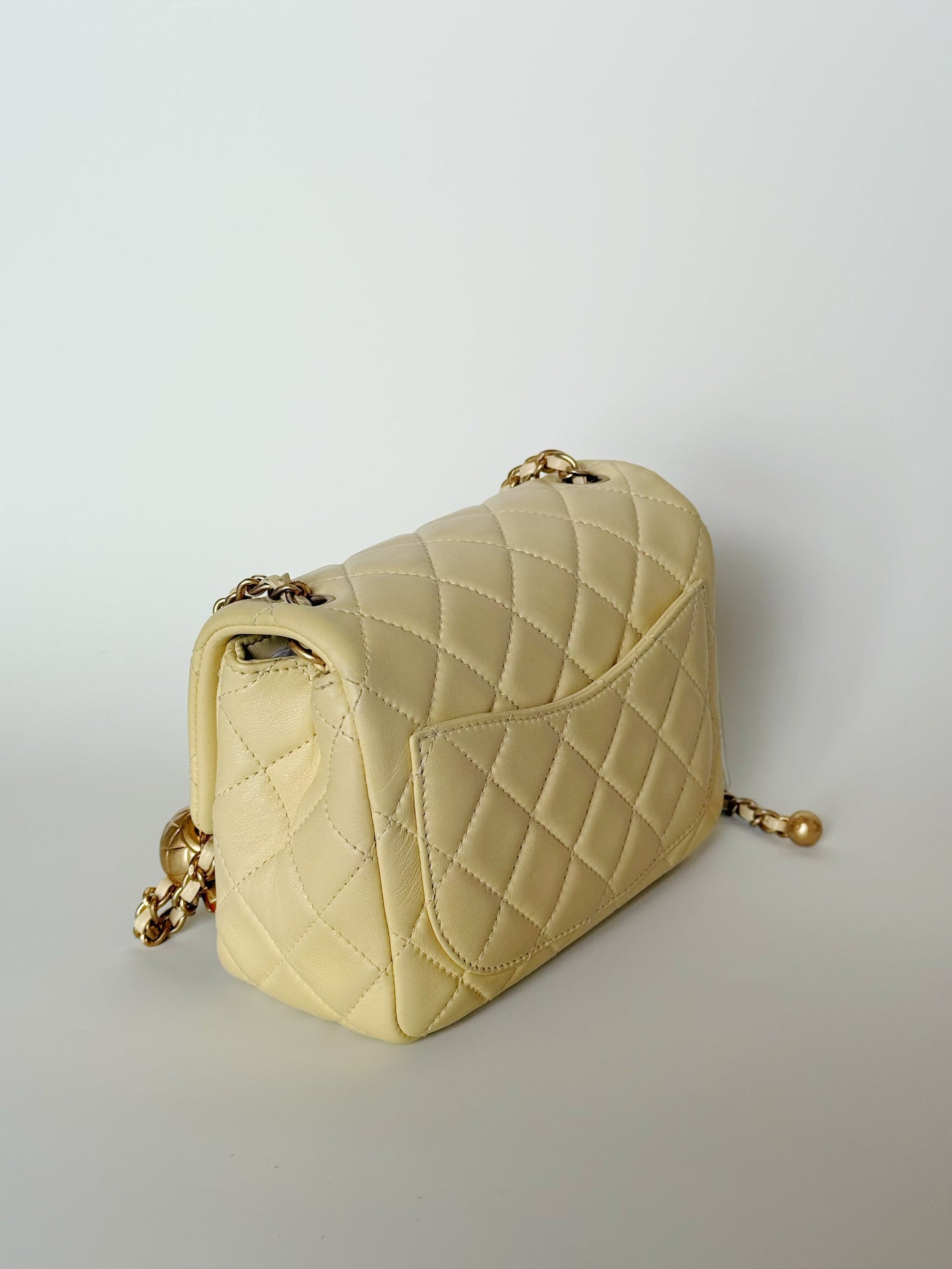 Chanel Mini Pearl Crush Square Flap Bag Lambskin