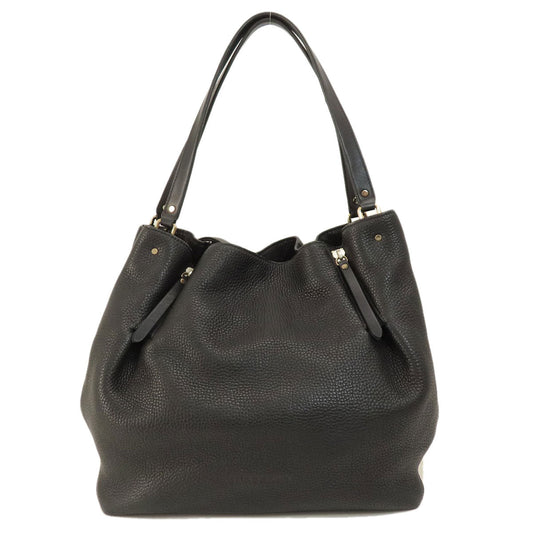 BURBERRY Tote Bag leather black logo