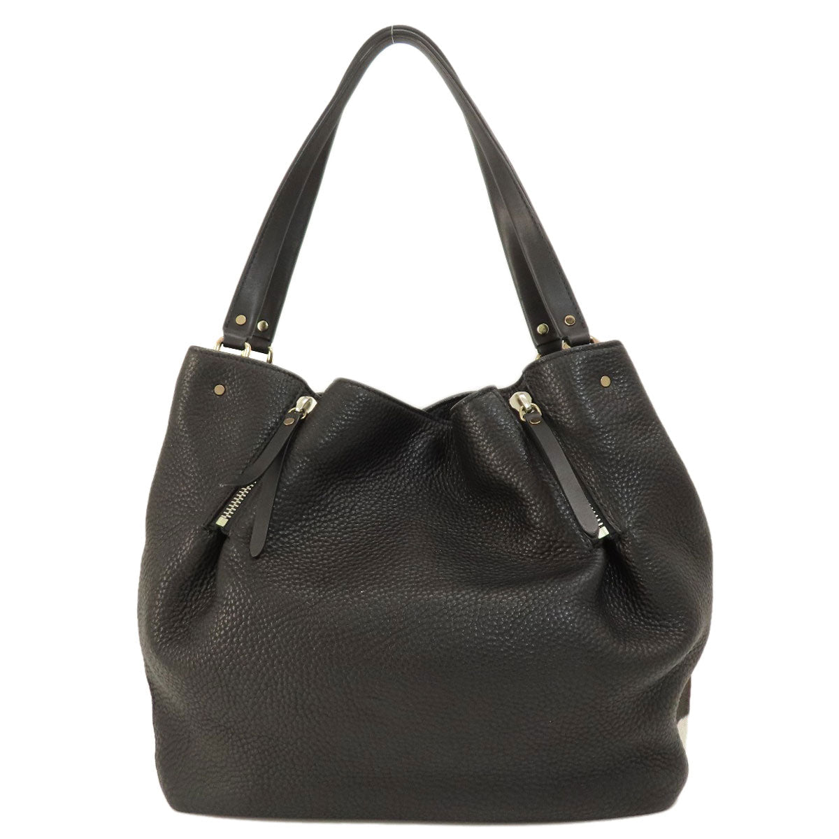 BURBERRY Tote Bag leather black logo