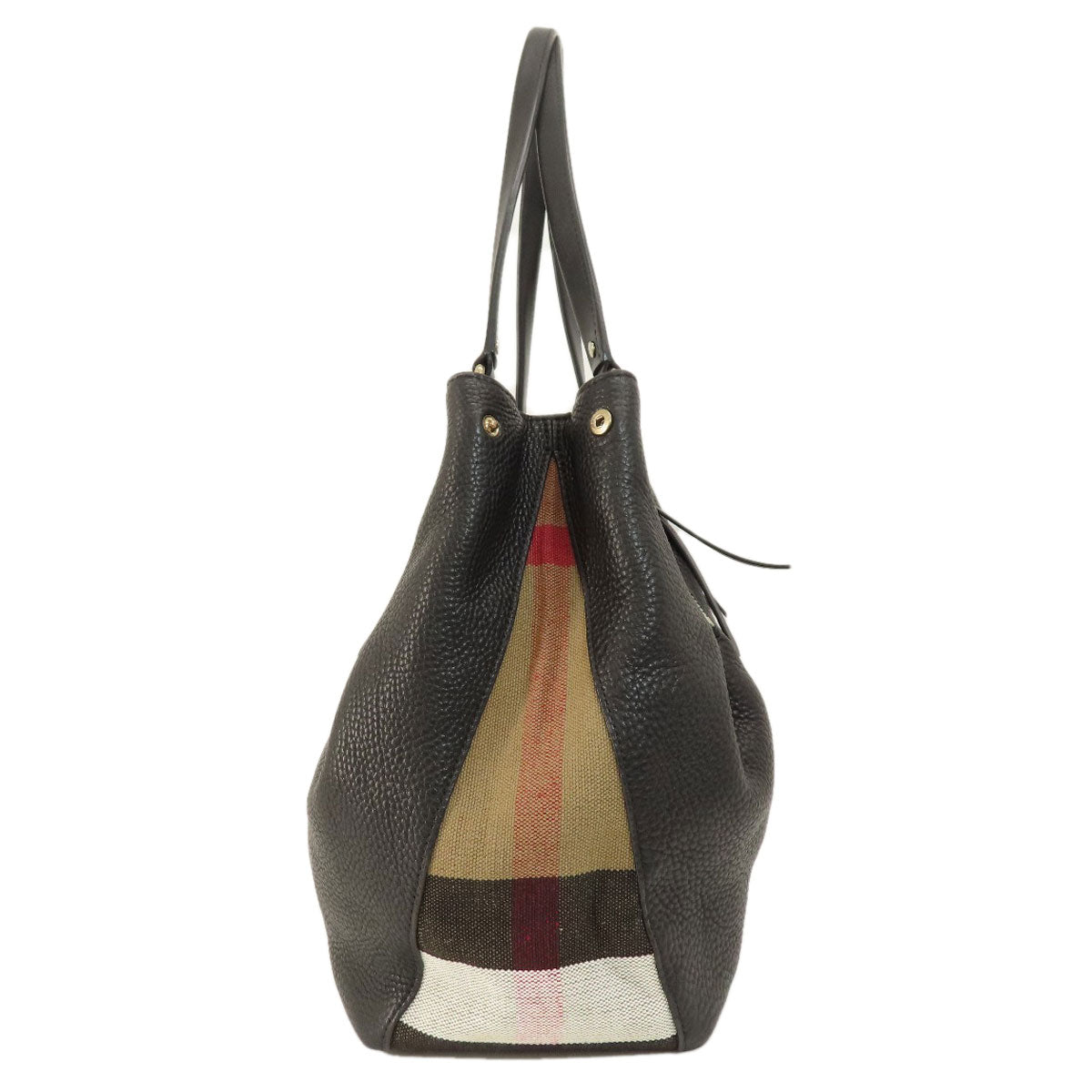 BURBERRY Tote Bag leather black logo