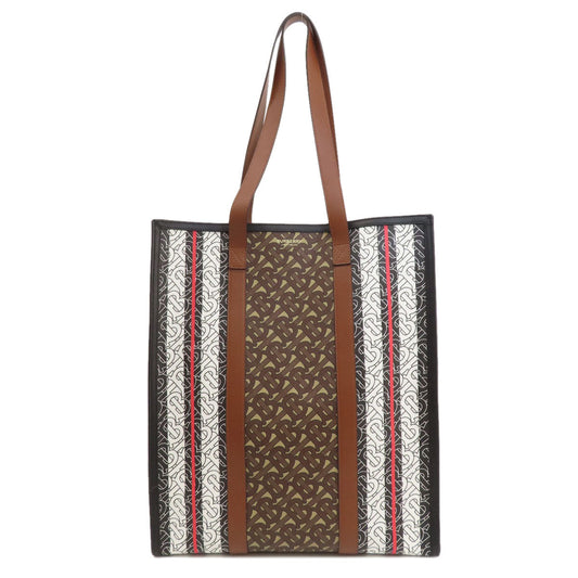 BURBERRY Tote Bag PVC Brown B logo