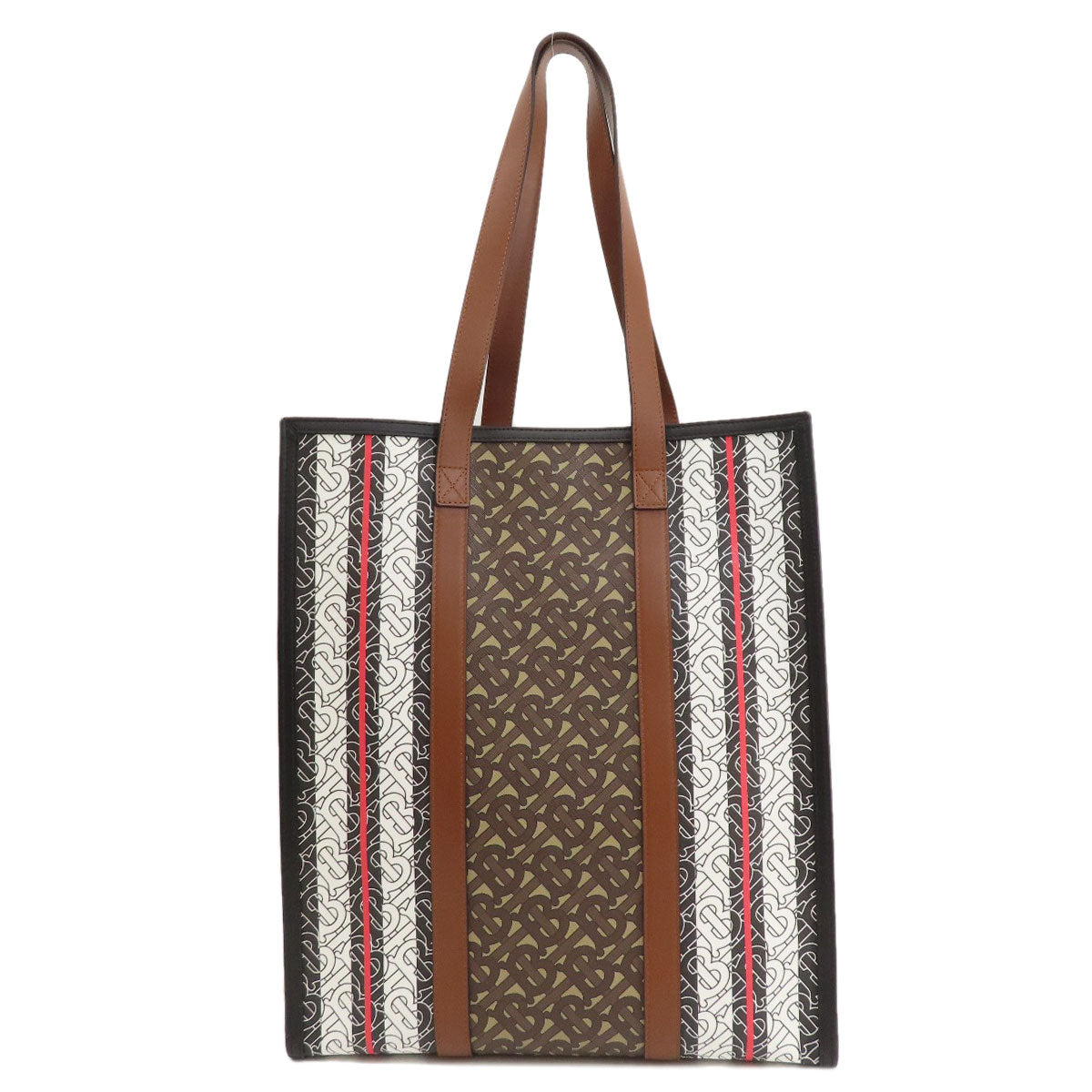 BURBERRY Tote Bag PVC Brown B logo