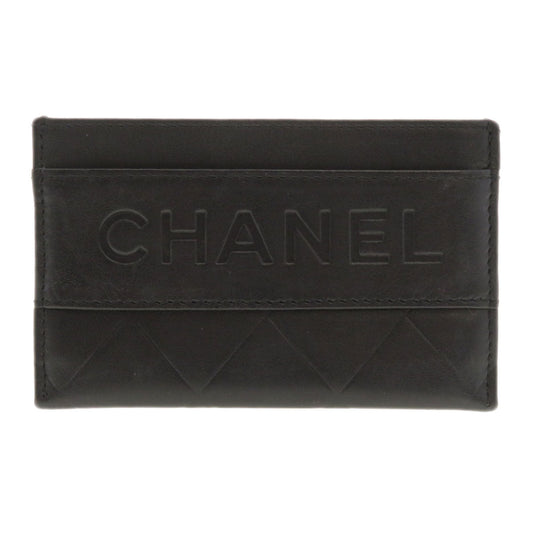 CHANEL Card Case lambskin black Logo motif Women(Unisex)