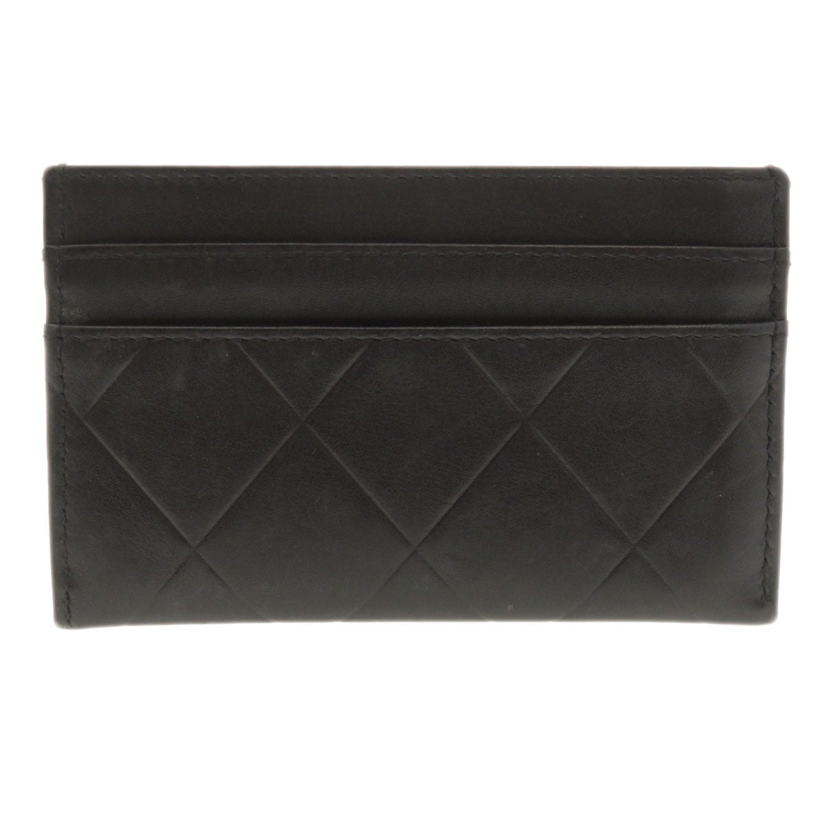CHANEL Card Case lambskin black Logo motif Women(Unisex)