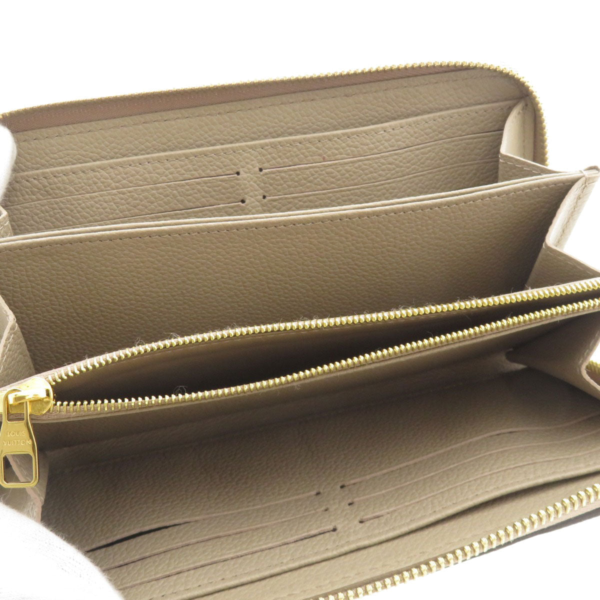 LOUIS VUITTON Long Wallet Purse M69034 Ann Platt beige Zippy Wallet Monogram Empreinte Women