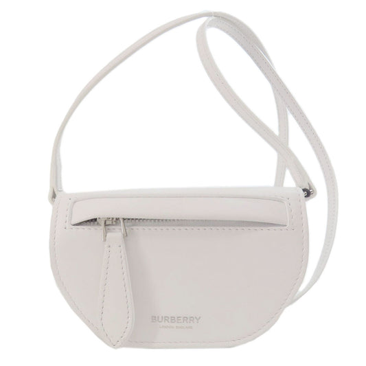 BURBERRY Shoulder Bag leather white Mini pochette