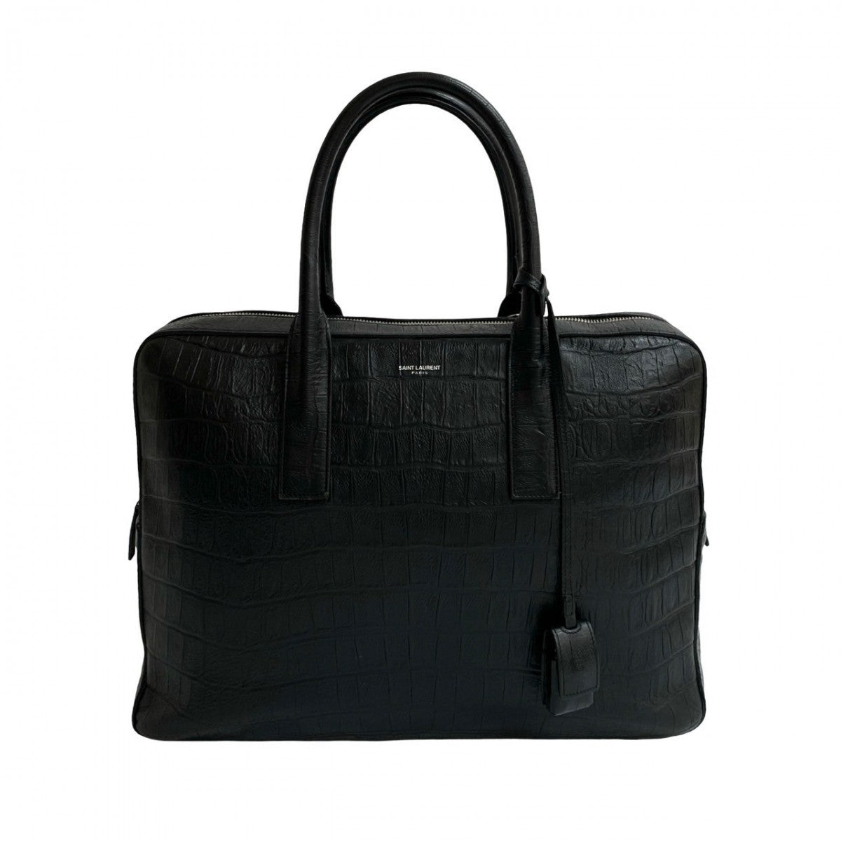 YVES SAINT LAURENT Business bag leather black Classic Museum