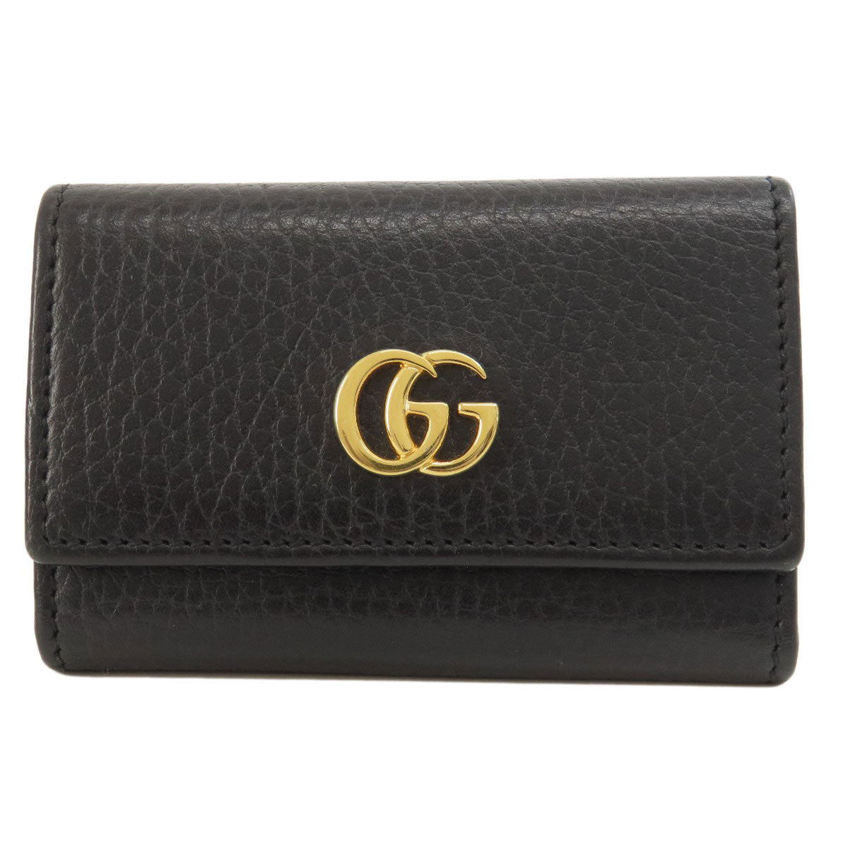 GUCCI Key case Key holder  466118 leather black GG Marmont Women(Unisex)