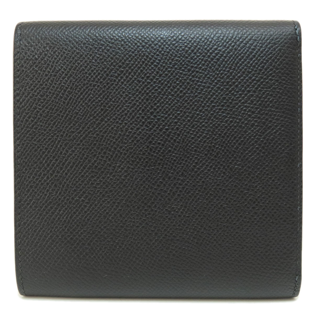 HERMES Bifold Wallet Epsom black Click 12 Black Gold Metal