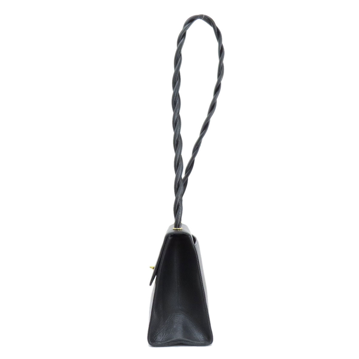 CHANEL Shoulder Bag Grained Calfskin Skin black COCO Mark Gold Metal