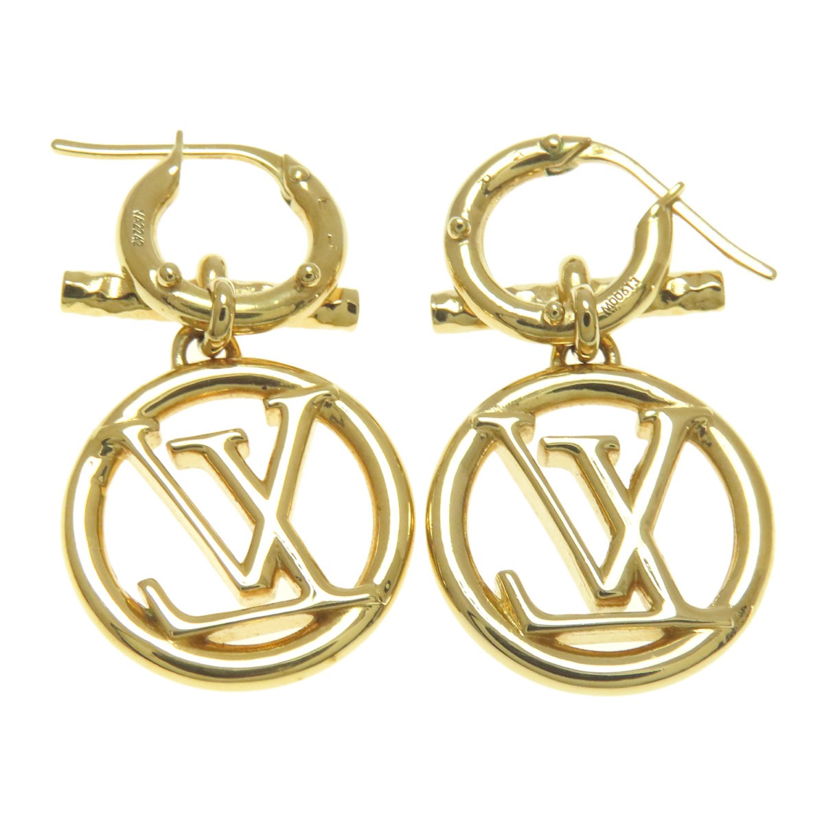 LOUIS VUITTON Pierce M00613 metallic gold Bookle Dreille Baby Louise Women