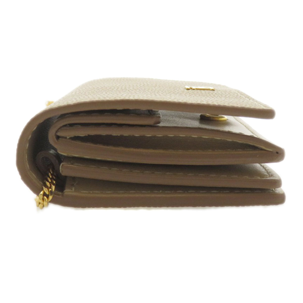 BURBERRY Coin case Calfskin beige Coin Chain Wallet Women