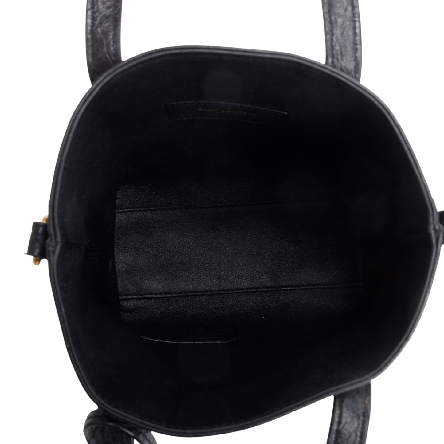 Saint Laurent 2026 Black Croc Embossed Calfskin Mini Toy Shopper Tote